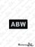 Emblemat ABW 60x30 - czarny