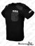 Koszulka t-shirt z naramiennikami POLICJA - czarna