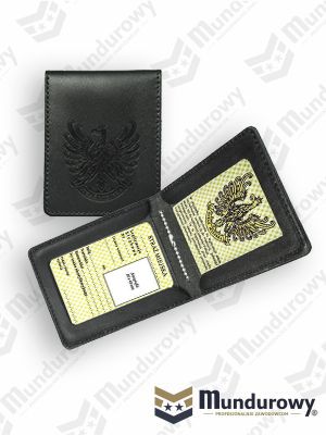 Zdjęcie przedstawiające Etui na legitymację STRAŻ MIEJSKA, naturalna skóra