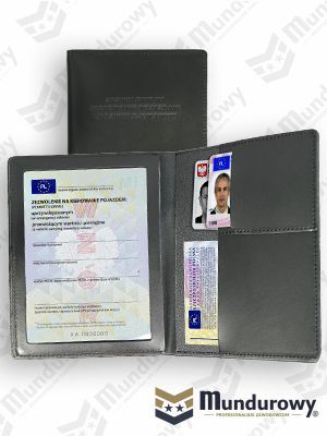 Zdjęcie przedstawiające Etui na Zezwolenie na Kierowanie Pojazdami Uprzywilejowanymi, naturalna skóra
