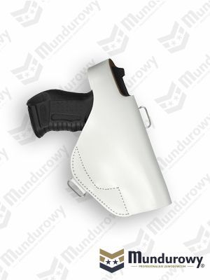 Zdjęcie przedstawiające Kabura uniwersalna P99, Glock 17/19, naturalna skóra, biała