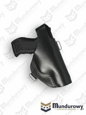 Zdjęcie przedstawiające Kabura uniwersalna P99, Glock 17/19, naturalna skóra, czarna