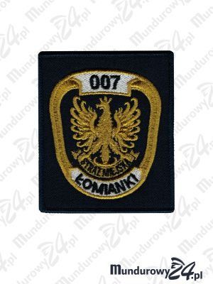 Zdjęcie przedstawiające Odznaka haftowana z numerem służbowym STRAŻ MIEJSKA