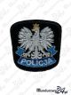 Emblemat na czapkę ćwiczebną, zimową POLICJA - czarny