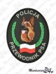 Naszywka 3D z PVC, Policja Przewodnik Psa