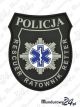 Naszywka 3D z PVC, Policja Ratownik
