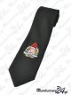 Krawat wiązany, haftowane logo PSP - czarny