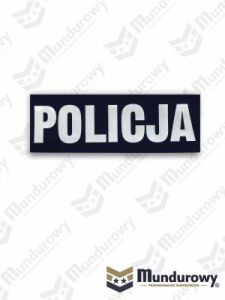 Naszywka odblaskowa POLICJA na polar służbowy, plecy