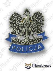 Godło, Orzeł metalowy POLICJA na czapkę wyjściową