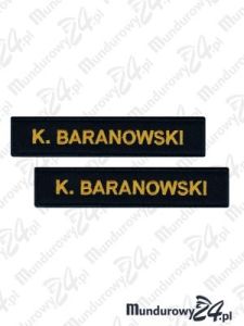Identyfikator haftowany z nazwiskiem, STRAŻ MIEJSKA
