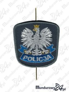 Emblemat z bolcami, na czapkę gabardynową POLICJA