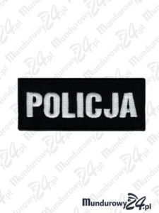 Emblemat POLICJA 100x40 - czarny