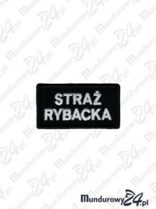 Emblemat STRAŻ RYBACKA 60x30 - czarny