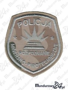 Emblemat Policja Rozpoznanie Minersko-Pirotechniczne - pustynia