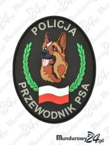 Naszywka 3D z PVC, Policja Przewodnik Psa