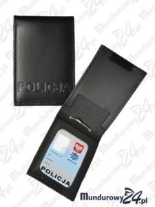 Etui na legitymację napis POLICJA 75mm rzep - M06