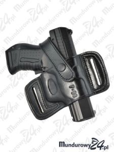 Kabura na pas, krótka, skórzana do Walther P99 - czarna