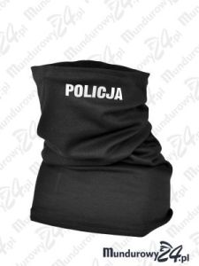 Komin ochronny POLICJA, bawełniany - wz1, czarny