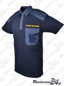 Koszulka polo służbowa STRAŻ MIEJSKA, granatowa