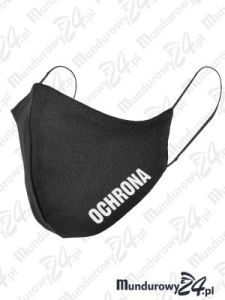 Anatomiczna maska ochronna, wielorazowa, OCHRONA - wz3, czarna