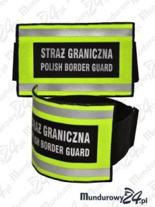 Opaska szybkiego rozpoznania STRAŻ GRANICZNA Polish Border Guard, naramienna, odblaskowa