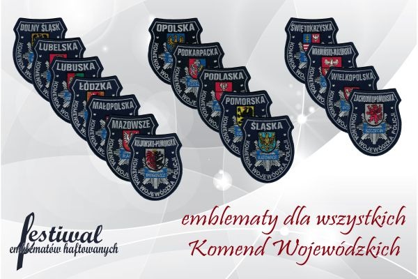 Emblematy dla wszystkich Komend Wojewódzkich Policji (KWP)