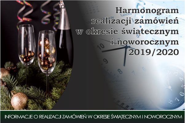 Harmonogram pracy w okresie świątecznym i noworocznym 2019/2020