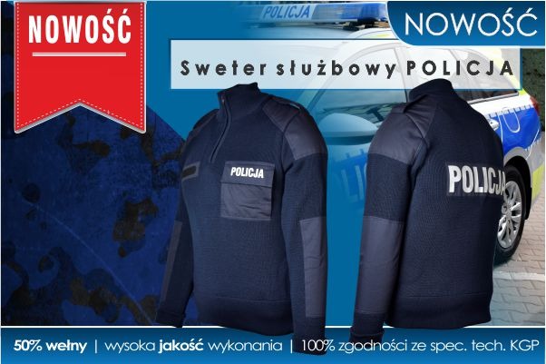 NOWOŚĆ! Sweter służbowy POLICJA 