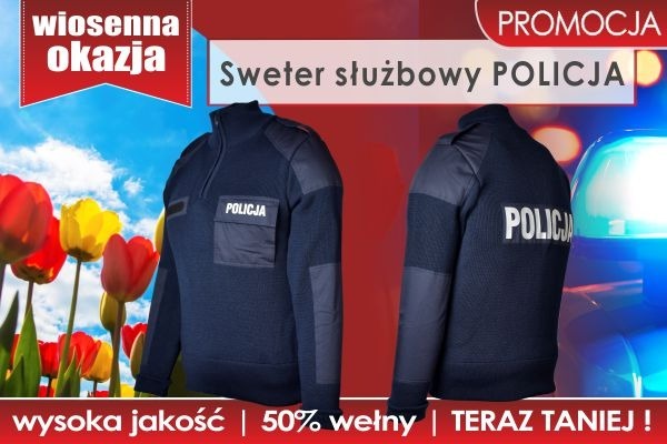 PROMOCJA! Sweter służbowy POLICJA 