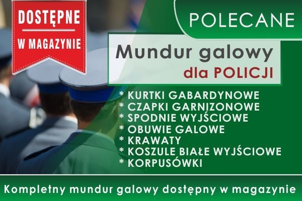 Mundur galowy dla POLICJI dostępny w magazynie! Polecamy!