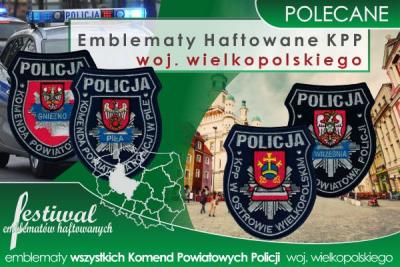 Emblematy haftowane dla wszystkich KPP woj. wielkopolskiego